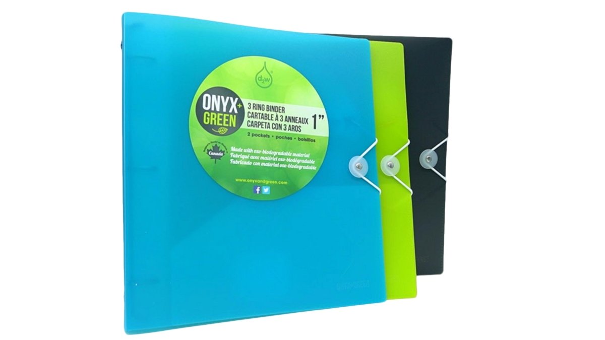 1" Poly 3 - Ring Binder with Pockets - Assorted Colors - Brantford Surplus