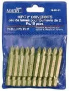 10 Pc 2" Ph2 Driver Bits TOOIND