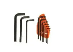 10 Pc Hex Key Sae Chrome-vanadium Toolway Industries