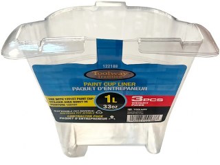 3Pk Paint Cup Liner 1L Toolway Tradition