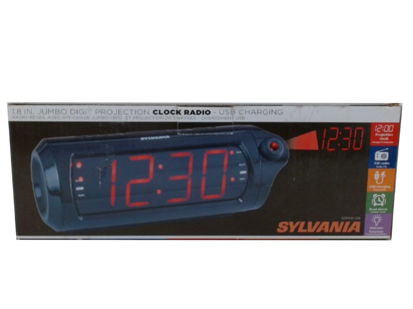 Projection Alarm Clock Sylvania - Brantford Surplus