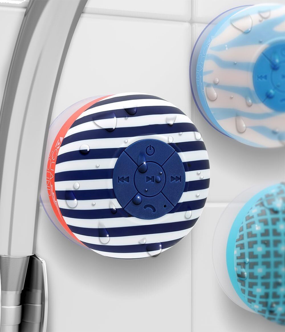 Aduro Wireless Waterproof Shower Speaker - Black Giraffe Design
