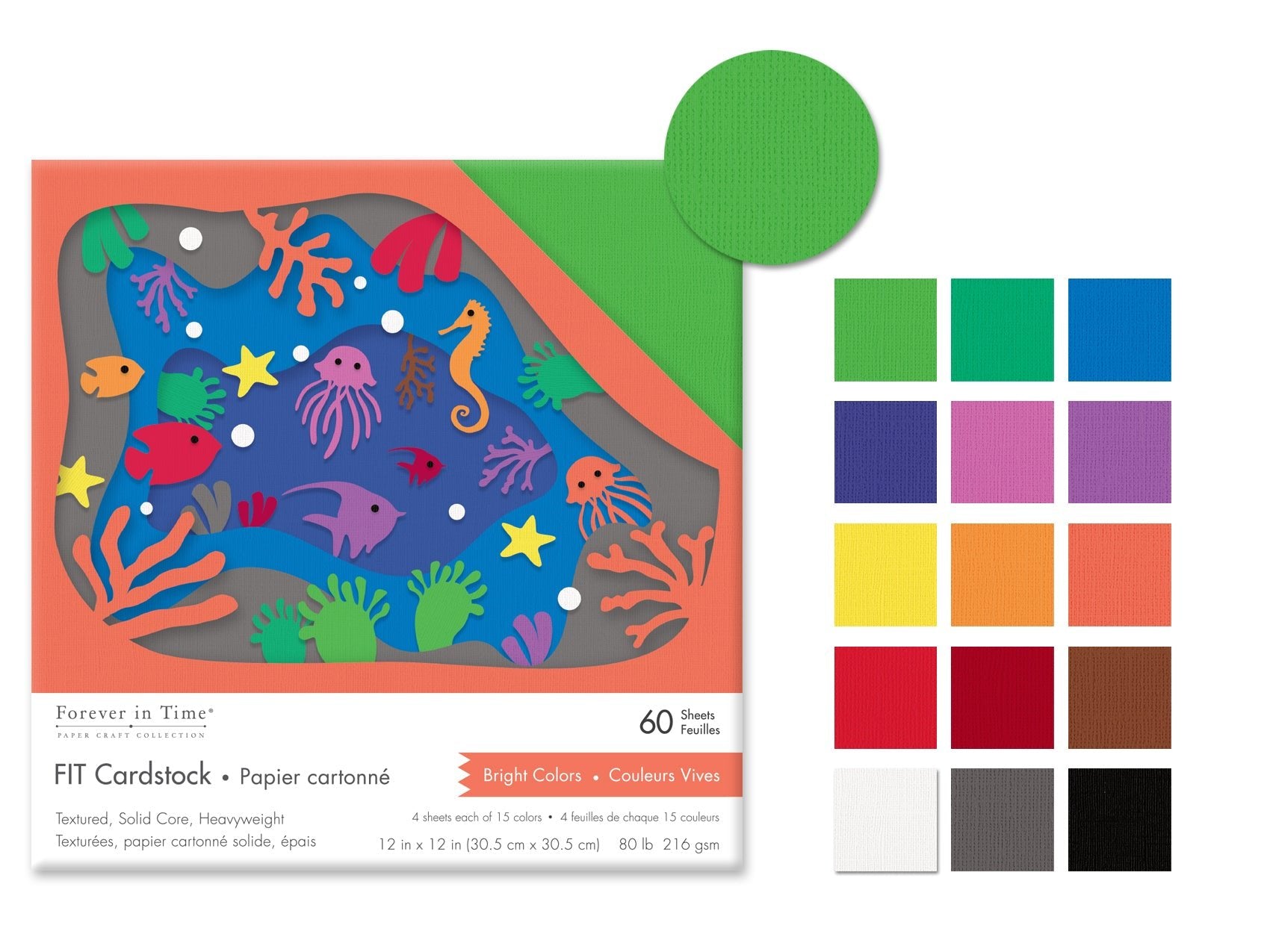 12x12 Textured 80lb Cardstock Scrapbook Paper Sheets - Brantford Surplus