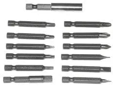 13 Pc Driver Bits And Magnetic Holder Set Toolway Industries