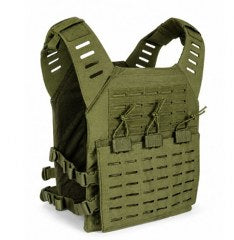 Air Raid Plate Carrier Laser Cut OD Green with Triple Mag Pouch
