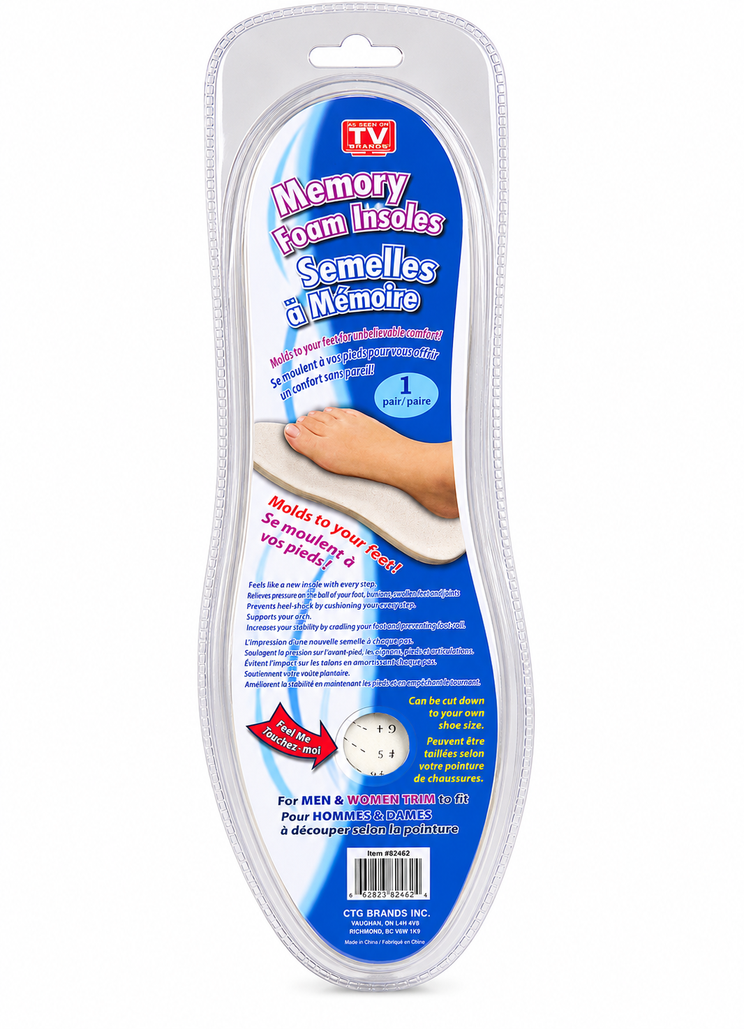 Memory Insoles 1-pair CTG TV