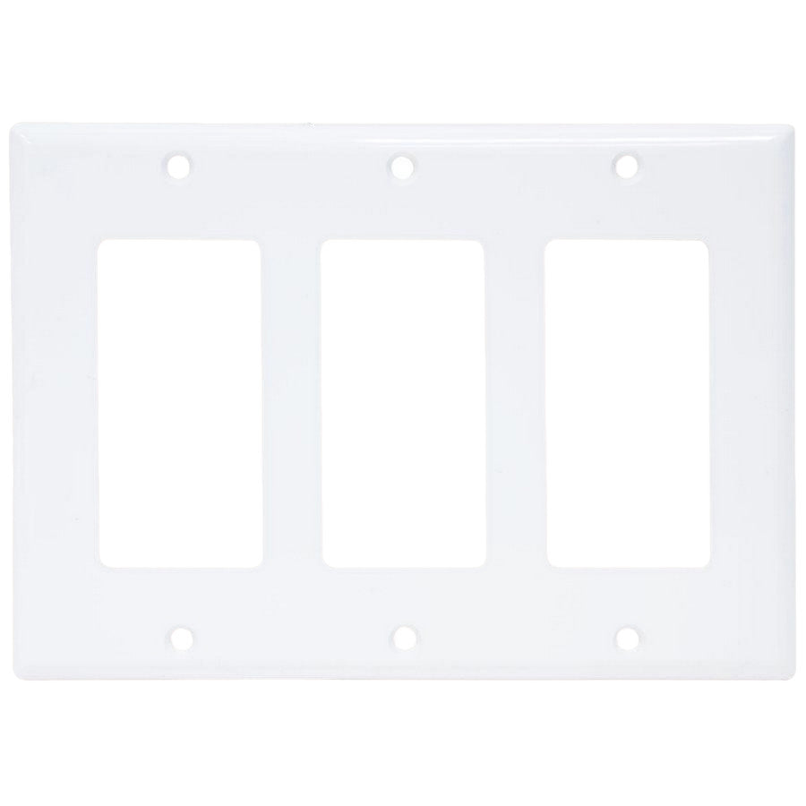 Decora Wall Plate 3-Gang White - Brantford Surplus