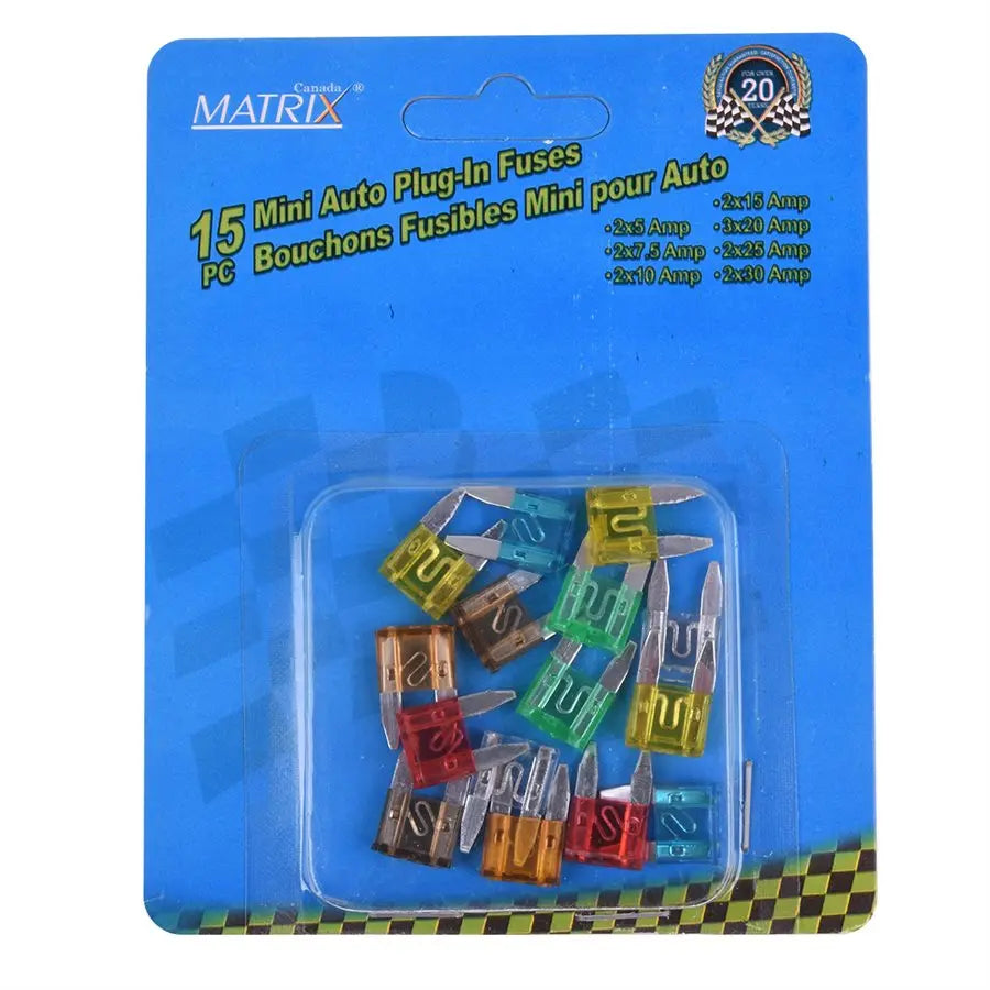 15 Piece Mini Auto Fuse Toolway Industries