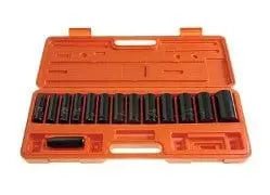 15 Pc 1/2"dr Deep Impact Socket Set Sae 3/8 to 1 - 1/4 - Brantford Surplus