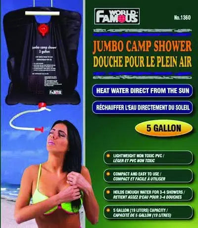 16 Litre Solar Shower WORLD FAMOUS SALES INC.