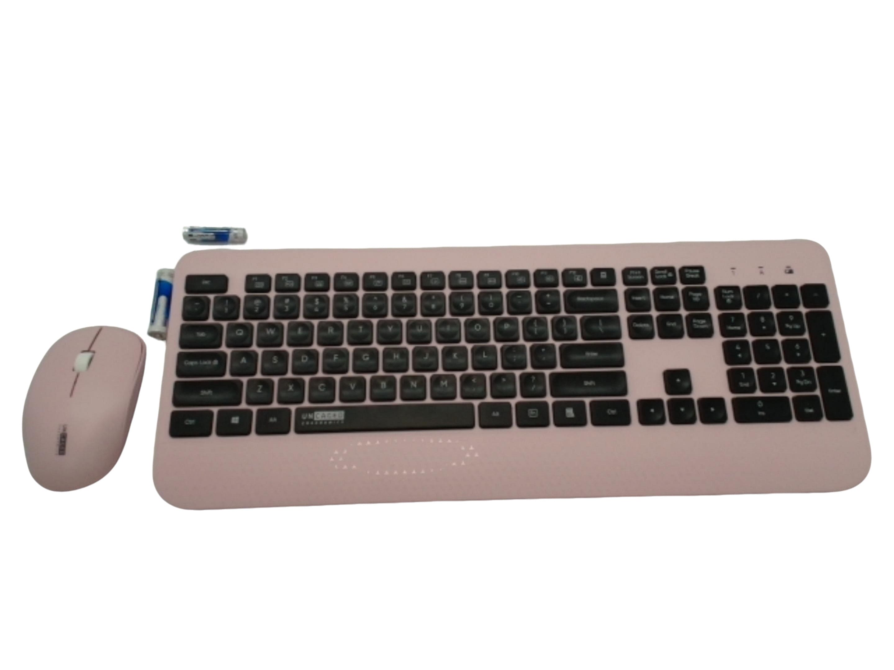 Keyboard & Mouse Wireless Set Rose Colour W/batteries (display) - Brantford Surplus