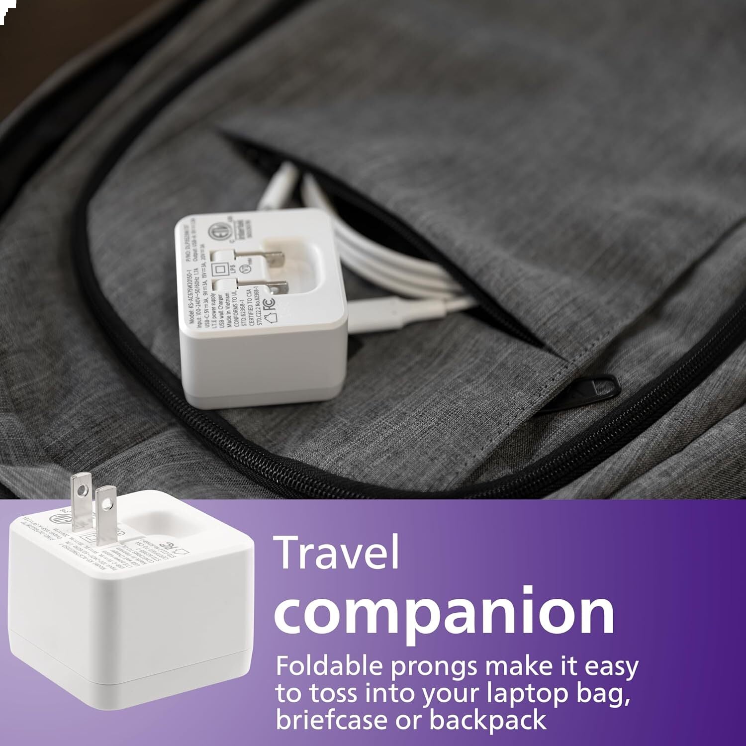 Philips 60W GaN USB-C Charger — in use