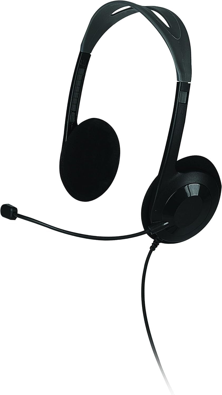 Jensen Stereo Headset with 3.5mm Jack and Rotating Boom Mic