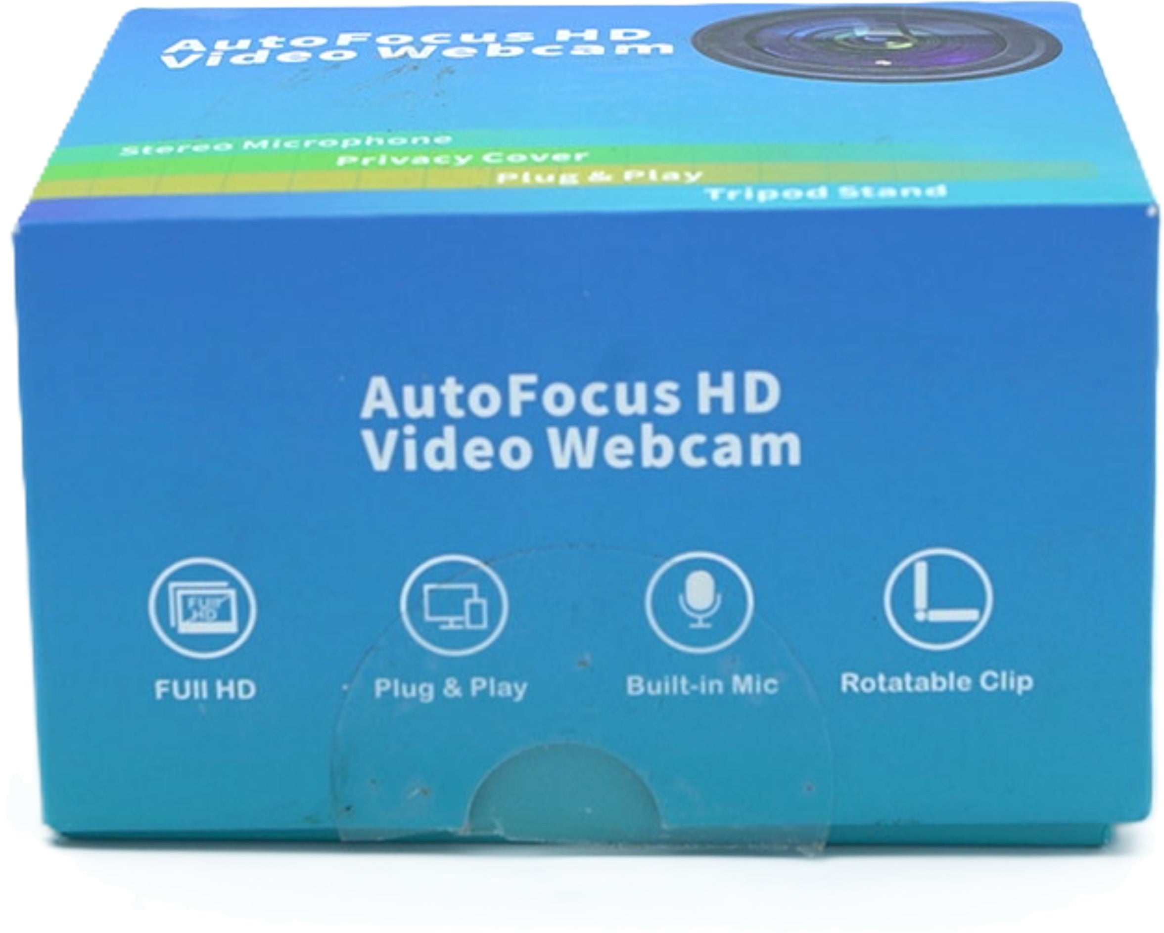 Auto Focus HD Webcam — clip-on mount view