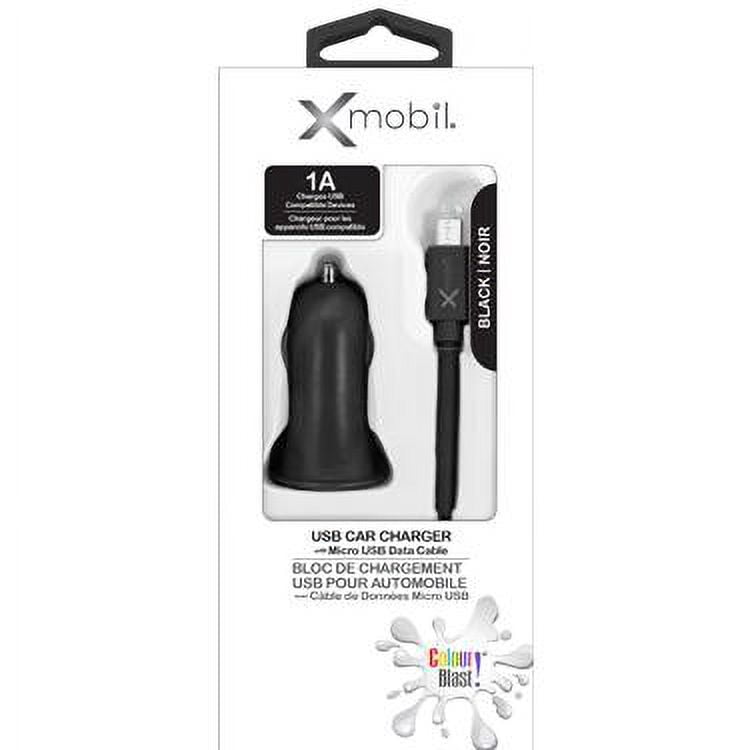 Xmobil Micro USB Car Charger 3ft Black