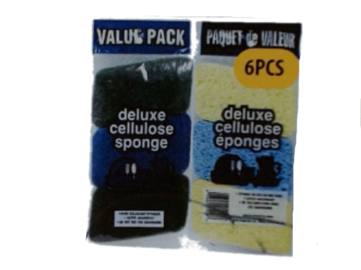 Cellulose sponge 6 pack deluxe value pack - Brantford Surplus