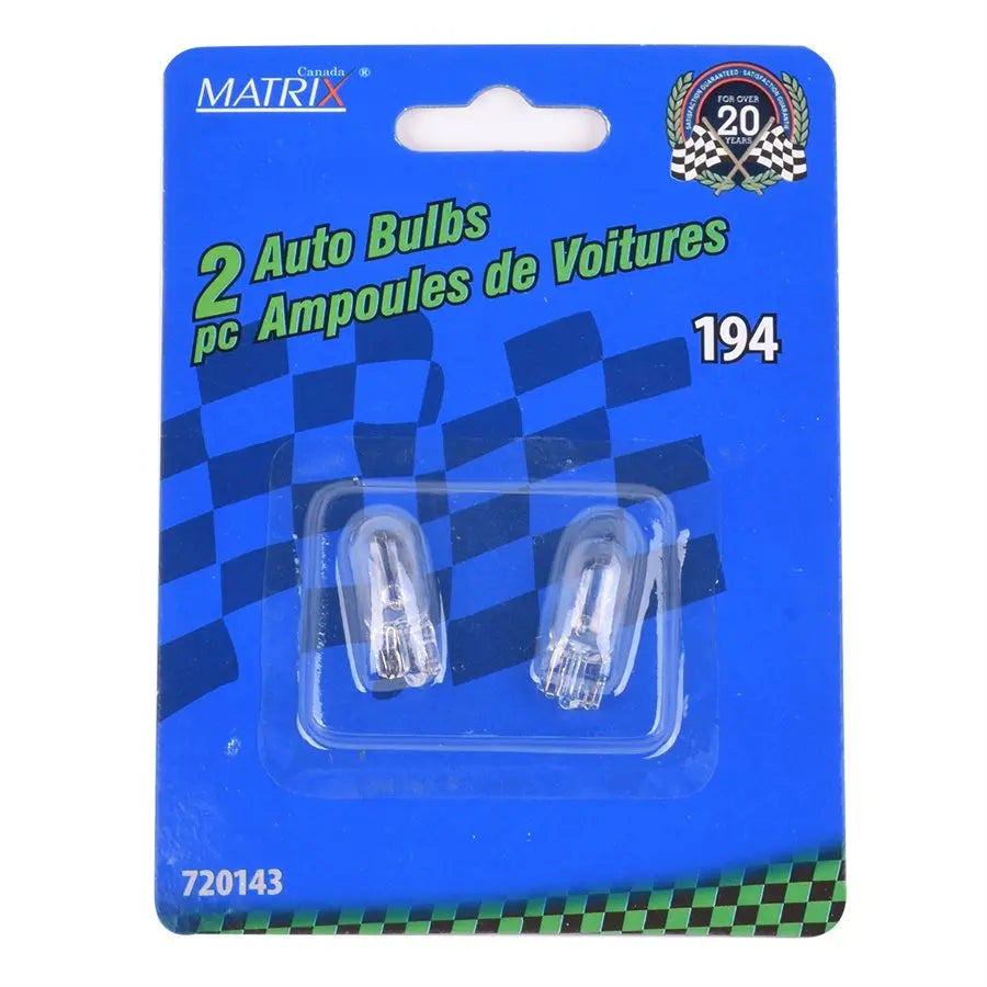 2 Pc Auto Bulbs # 194 Toolway Industries