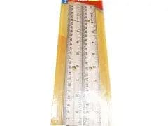 2 Pk. 30cm./12" Wood Rulers with Metal Edge - Brantford Surplus