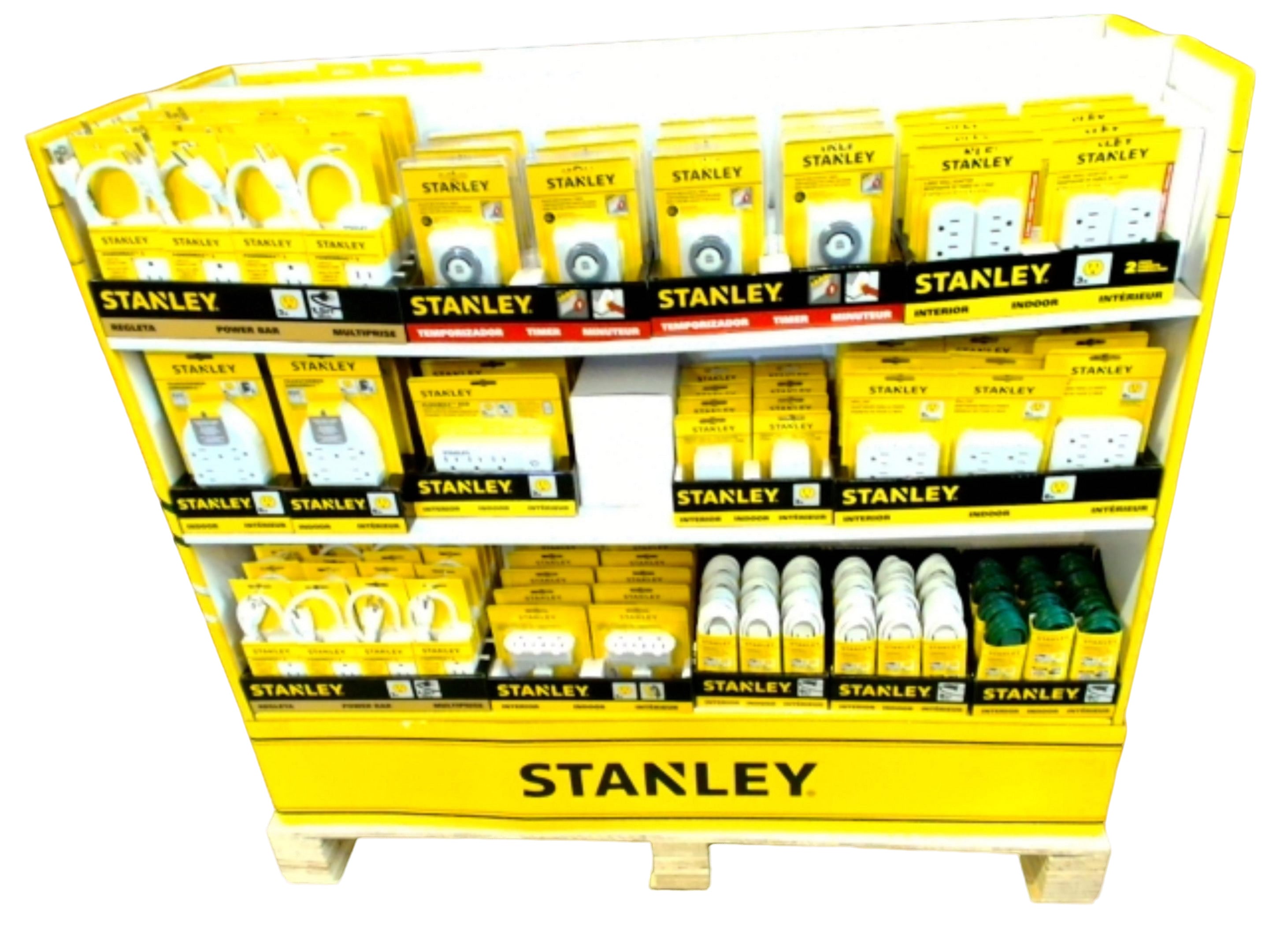 Stanley Assorted Electrical Products In Display