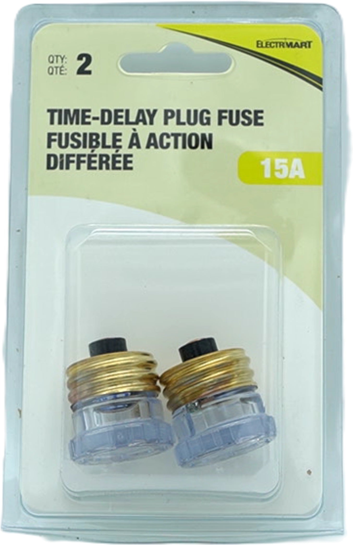 Time-Delay Plug Fuse 15A 2-Pack Electrimart
