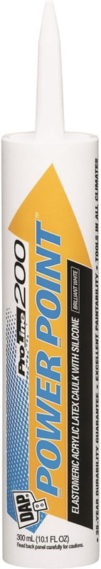 DAP Power Point 200 white siliconized acrylic latex caulk 300ml cartridge