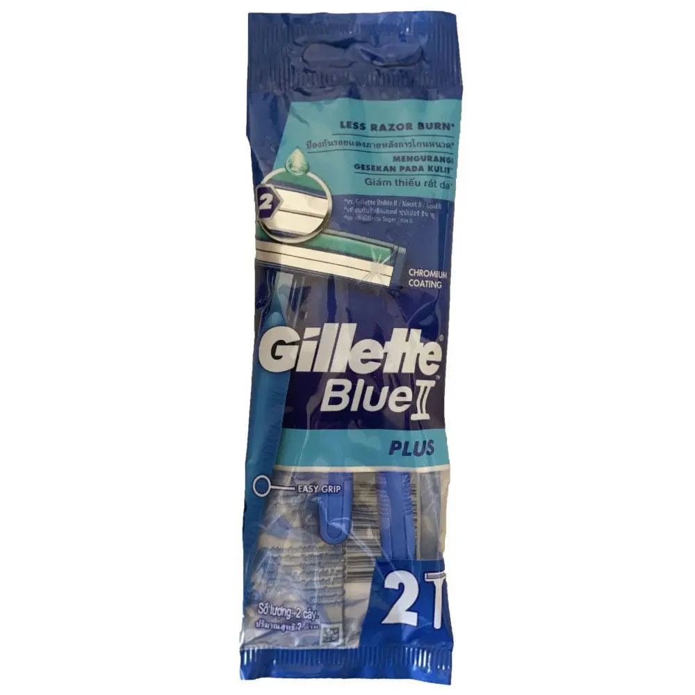 GILLETTE BLUE II PLUS 2CT DISPOSABLE RZR /240 - Brantford Surplus