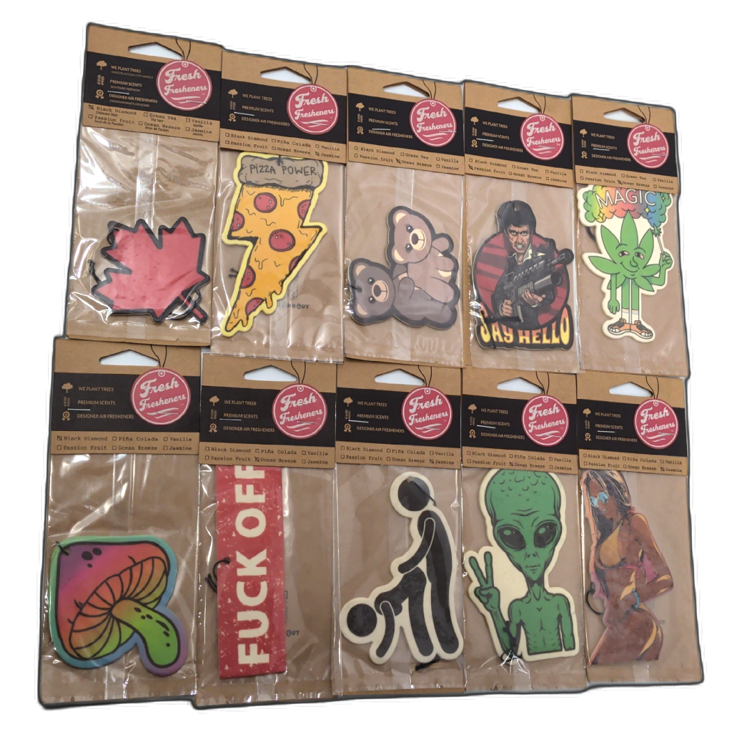 Assorted scent hanging air fresheners