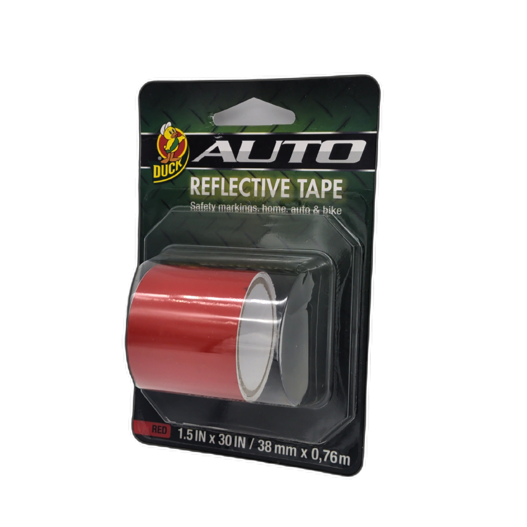 Duck Brand Red Auto Reflective Tape 1.5 inch by 30 inch strip
