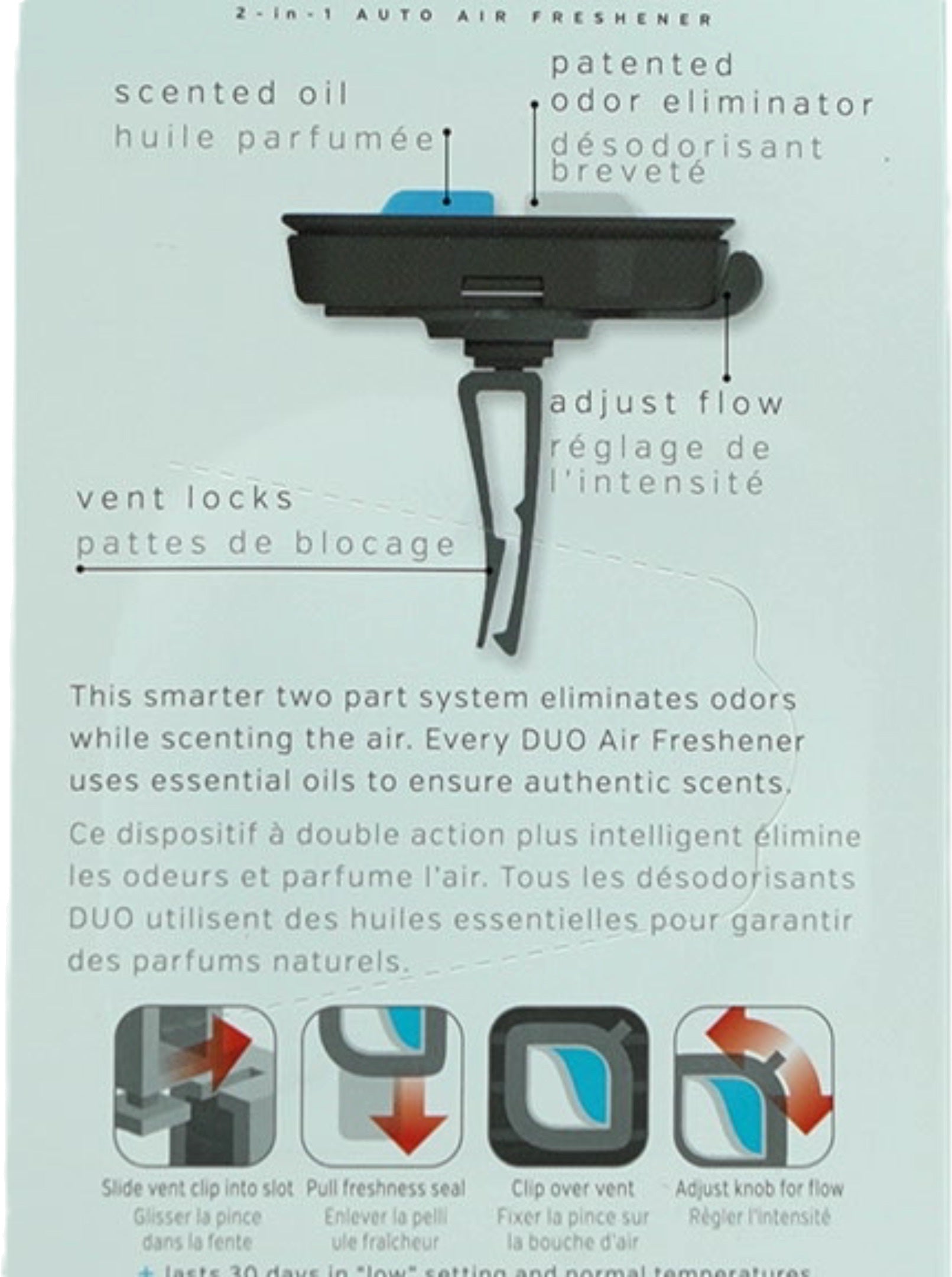 Linen Fresh Car Air Freshener Vent Clip Duo