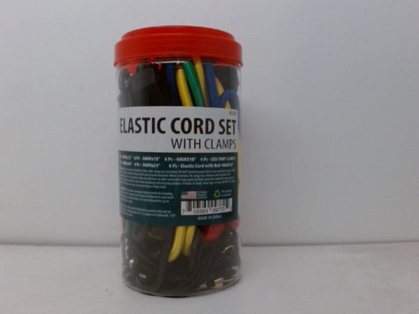 Elastic Cord Set w/Clamps 30pcs. (ENDCAP)