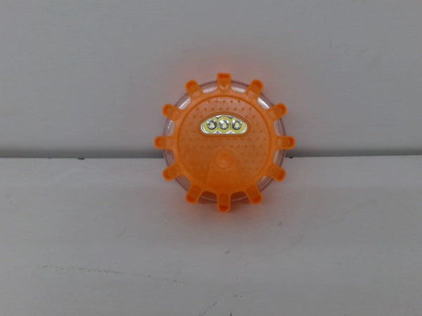 Emergency LED Flare Orange Magnetic 15 LEDs 4" Round