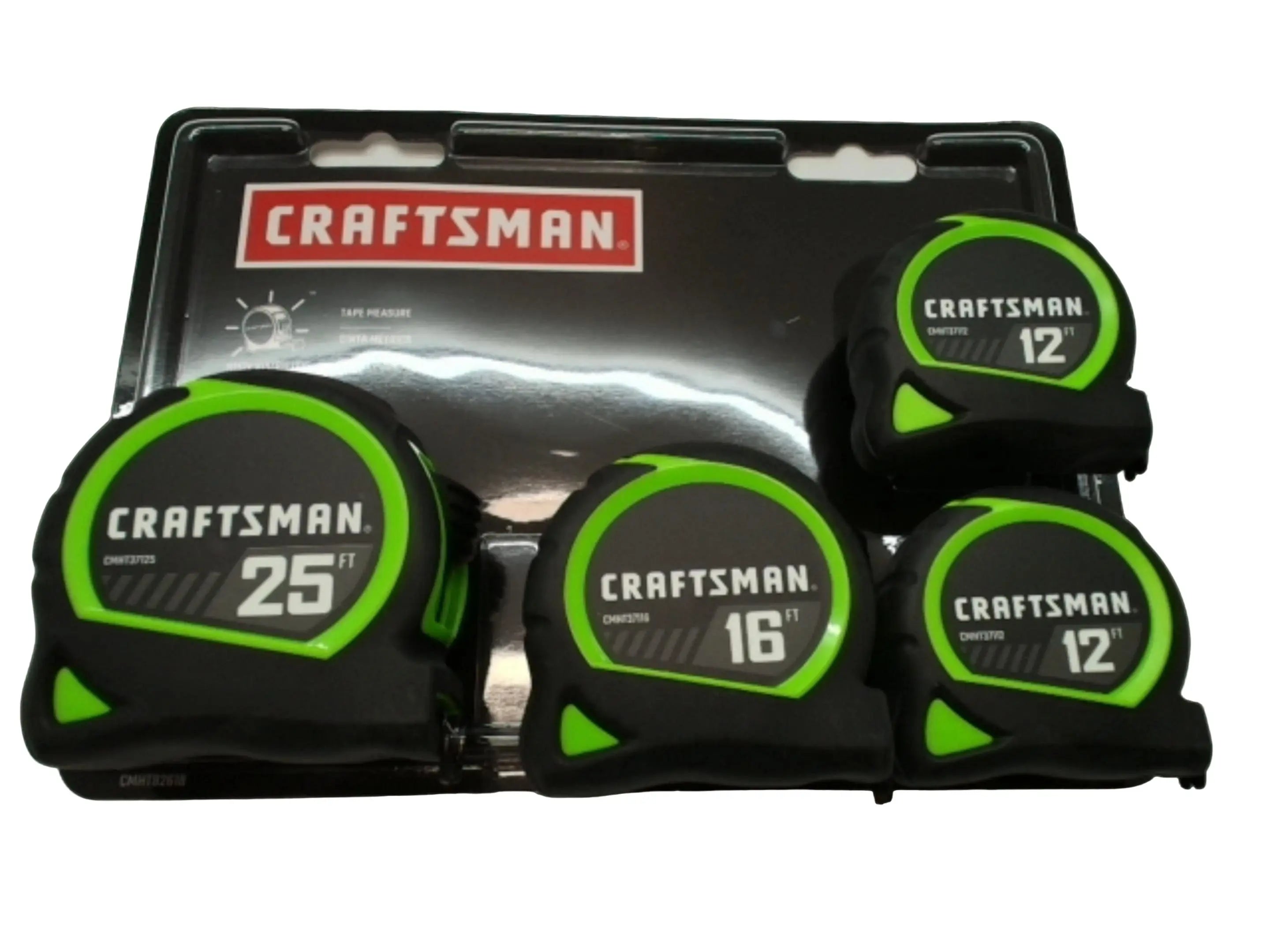 4pc. Tape Measure Set Craftsman (OR 12' $2.99/16' $4.99/25' $7.99)(ENDCAP) KWDC