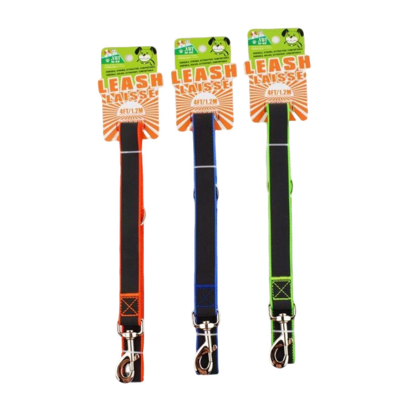 Neon Glow Dog Leash - 2.5CM x 4FT Assorted Colors