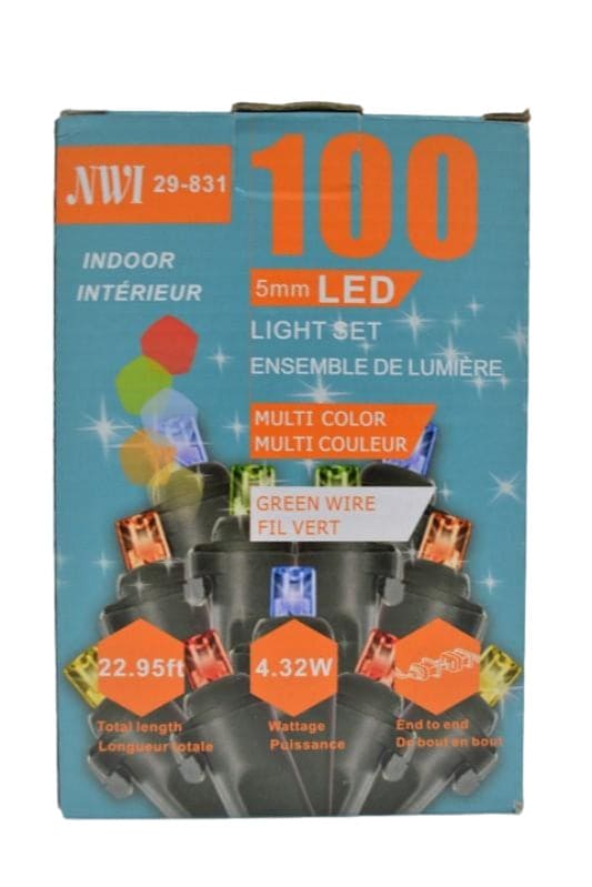 LED LIGHT 100LT INDOOR MULTI COLOR BULB 22.95 FT LONG - Brantford Surplus