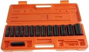 15 Pc 1/2" Dr Deep Impact Socket Set Metric 10 to 32mm Toolway Industries