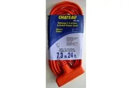 Cord Extension 24 foot 3 outlet 16/3 Chateau Manis Electronics