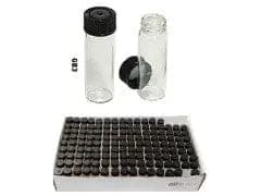 Glass Vial 1-3/4" w/Black Cap Or 12/$3.99 KWDC