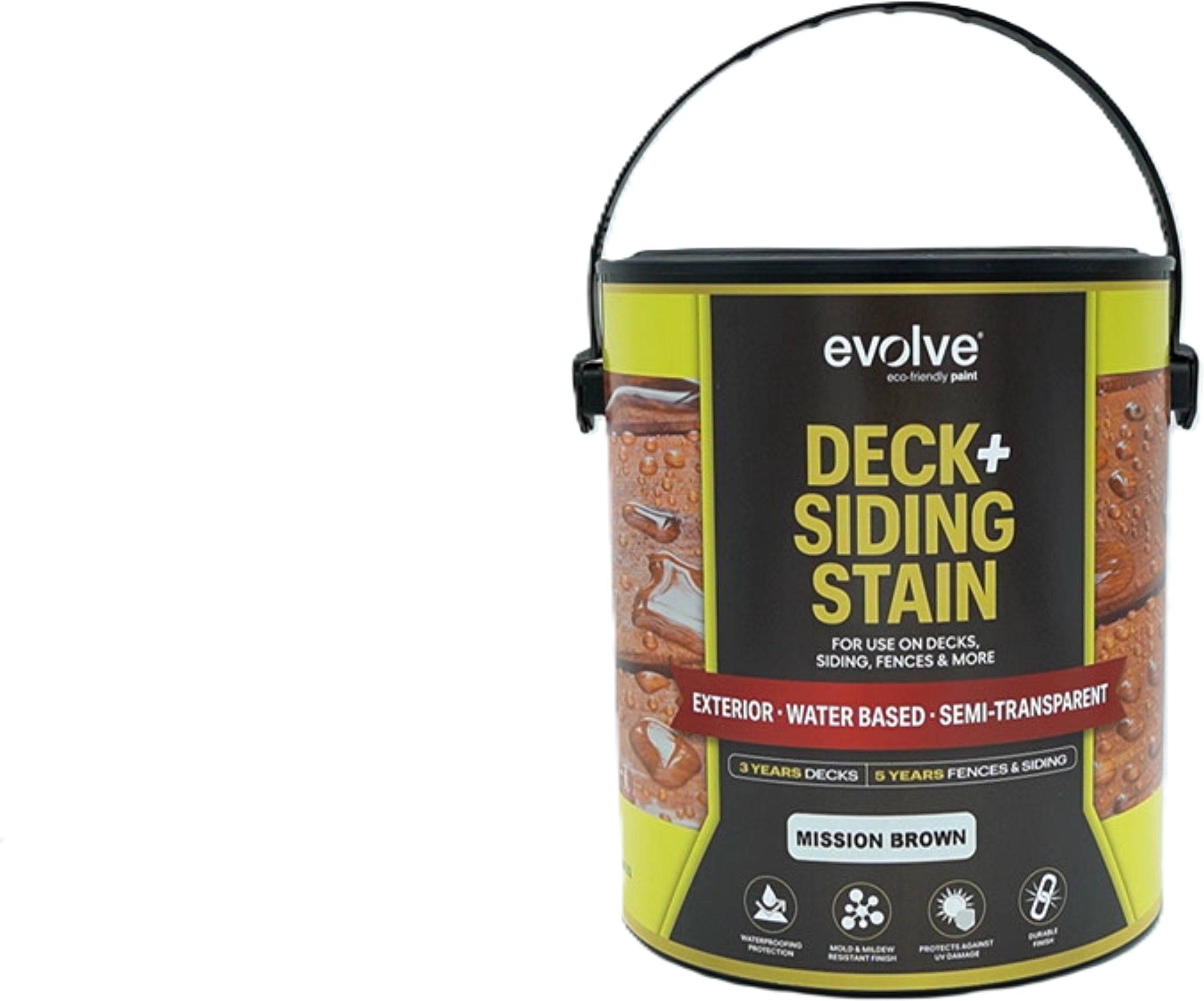 Evolve Mission Brown Exterior Deck Siding Stain 3.78L