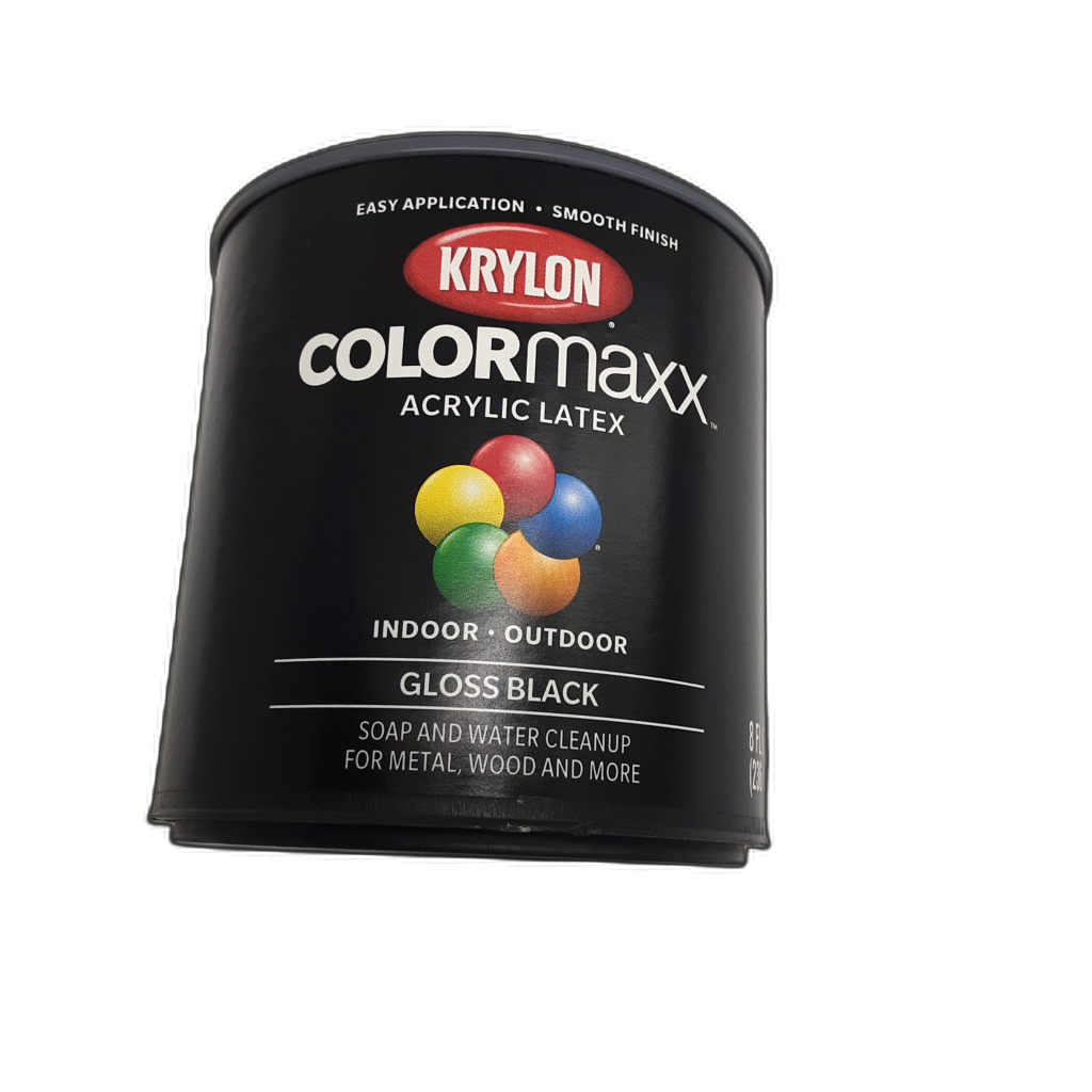 Krylon Gloss Black Acrylic Latex Paint 236ml