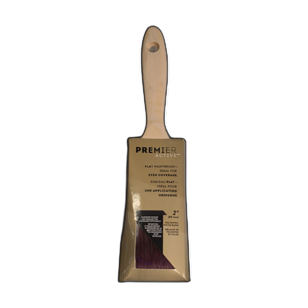 Paintbrush 2" Flat Wood Handle Premier Active