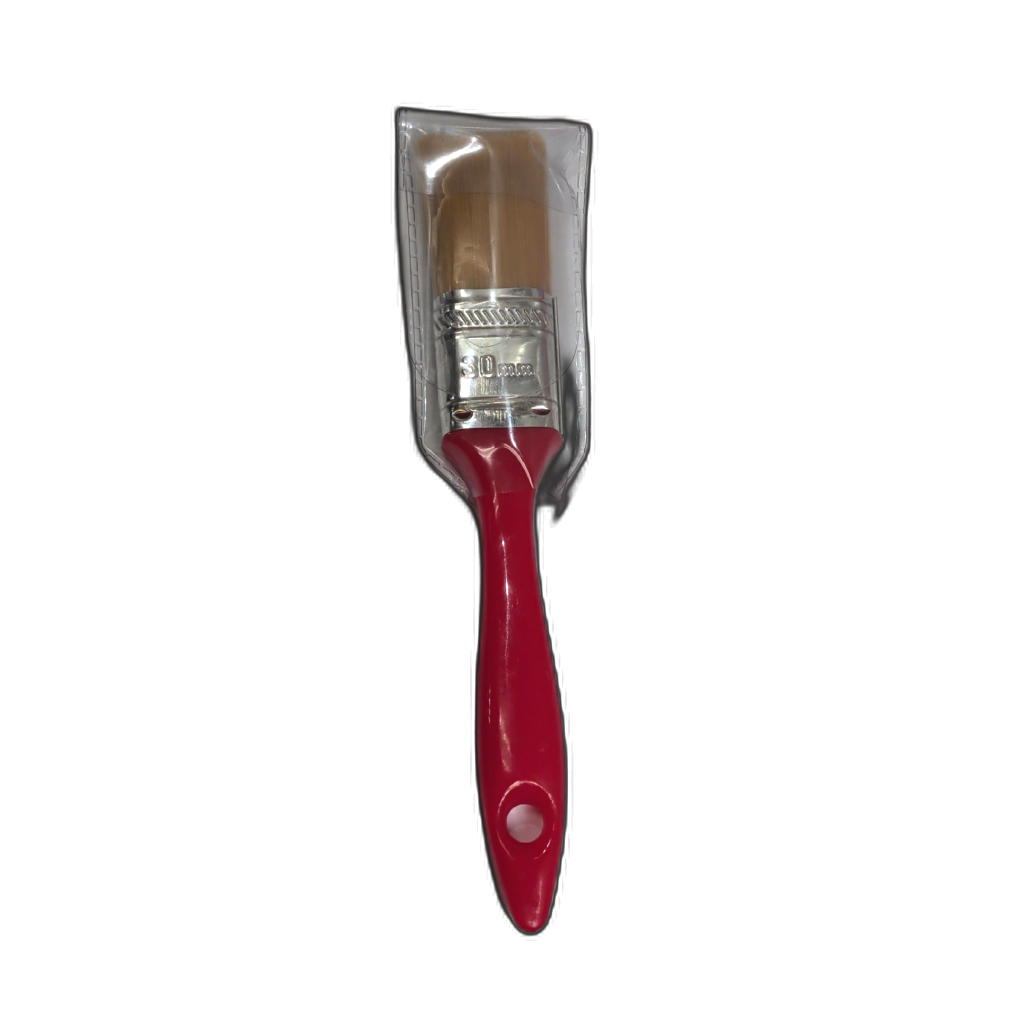 Paintbrush 30mm Flat Red Plastic Handle