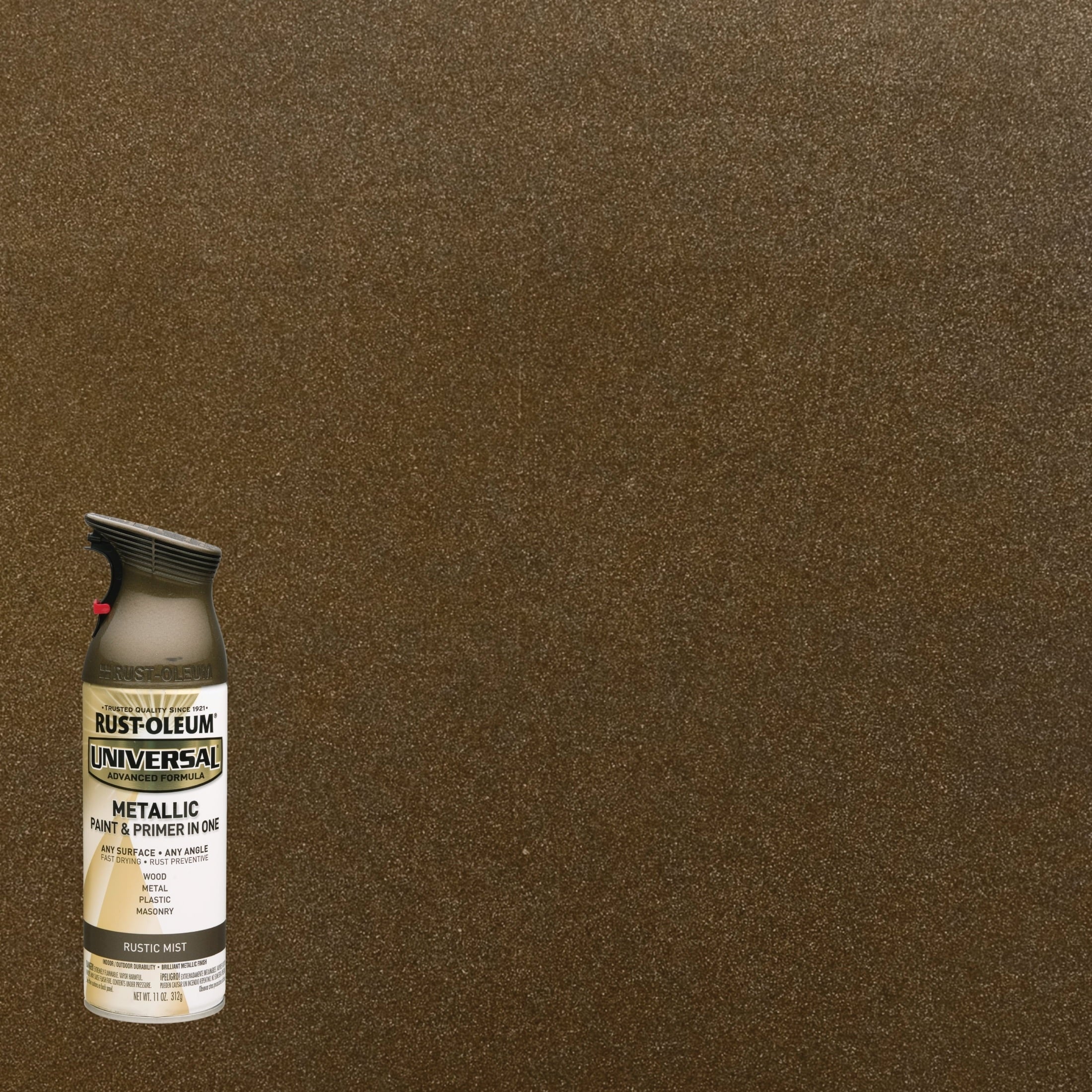 Rust-Oleum Rustic Mist — label detail