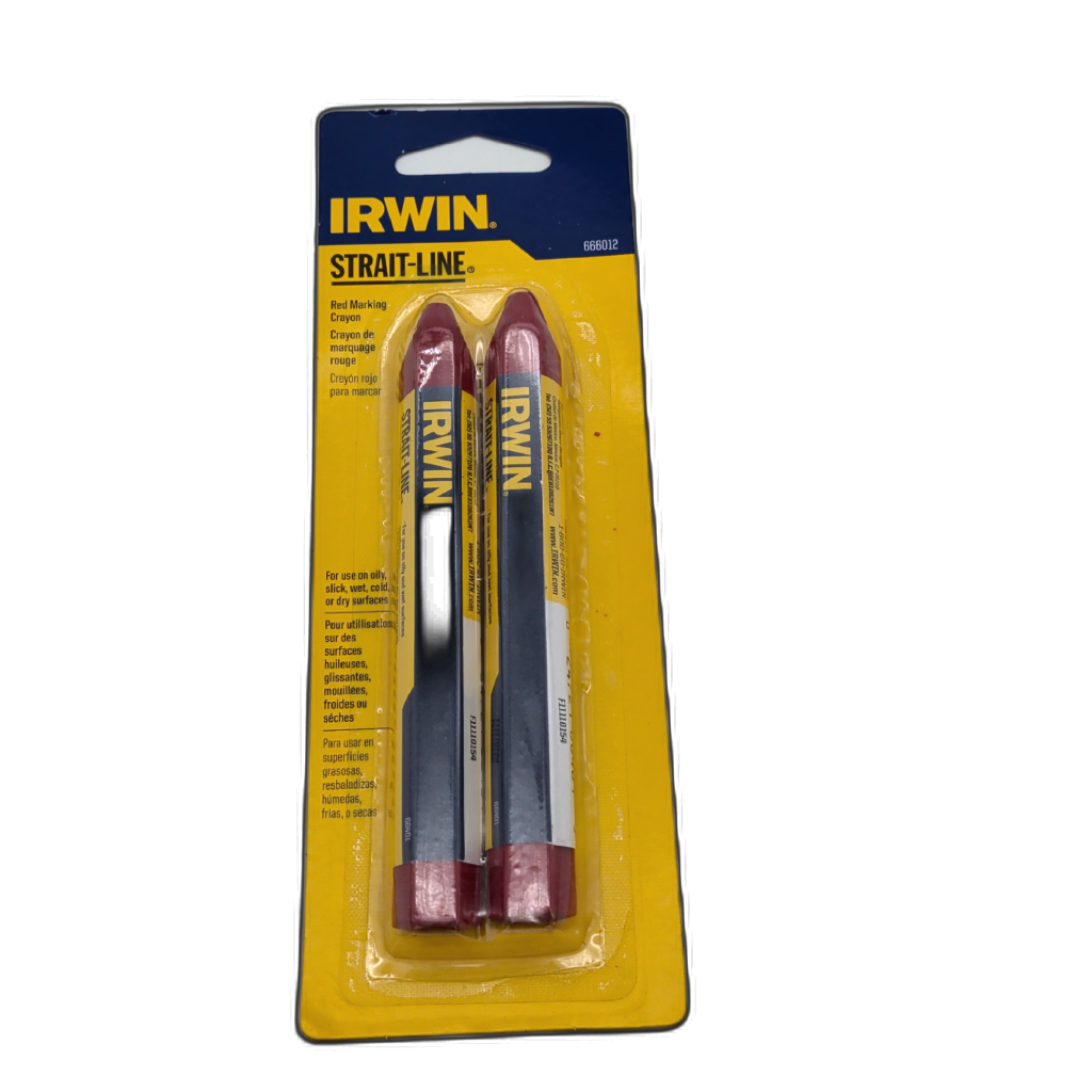 Irwin Strait-Line Red Marking Crayon 2pk