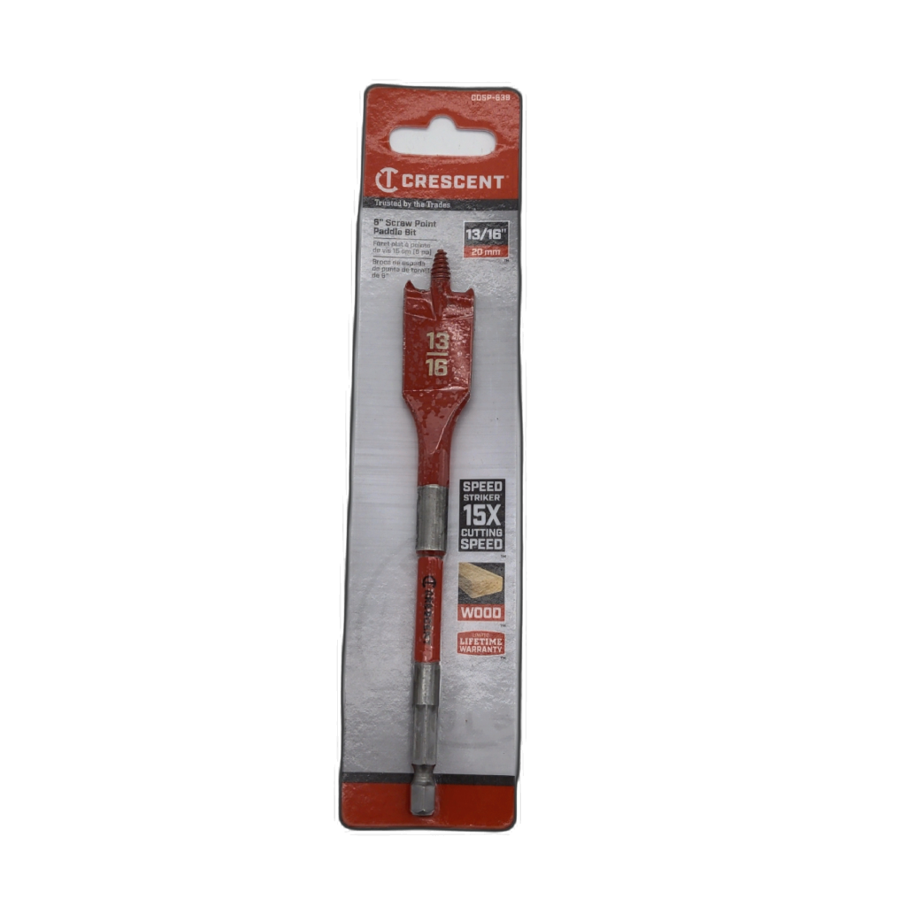 Crescent 6-Inch Screw Point Paddle Bit 13/16-Inch