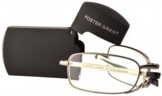 Foster Grant Folding-In-Half Reading Glasses +2.00 Compact Readers