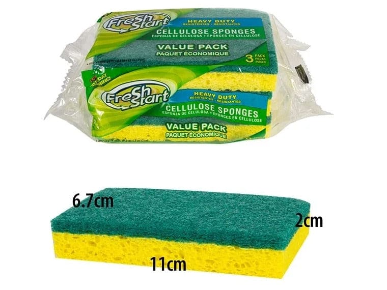 Fresh Start Heavy Duty Sponge 3 Pack - Brantford Surplus