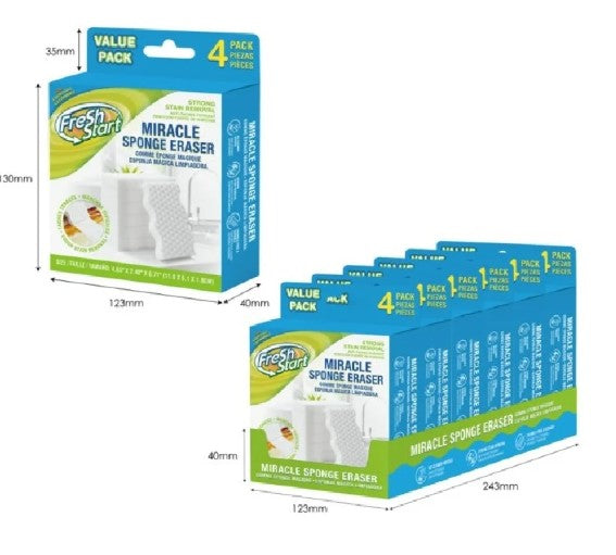 Fresh Start Miracle Eraser Sponge 4 Pack