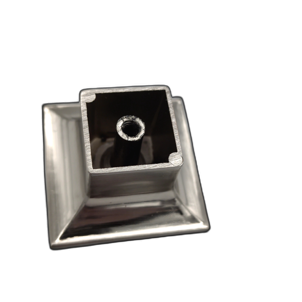 Lisbon Square Knob Brushed Satin Nickel — detail