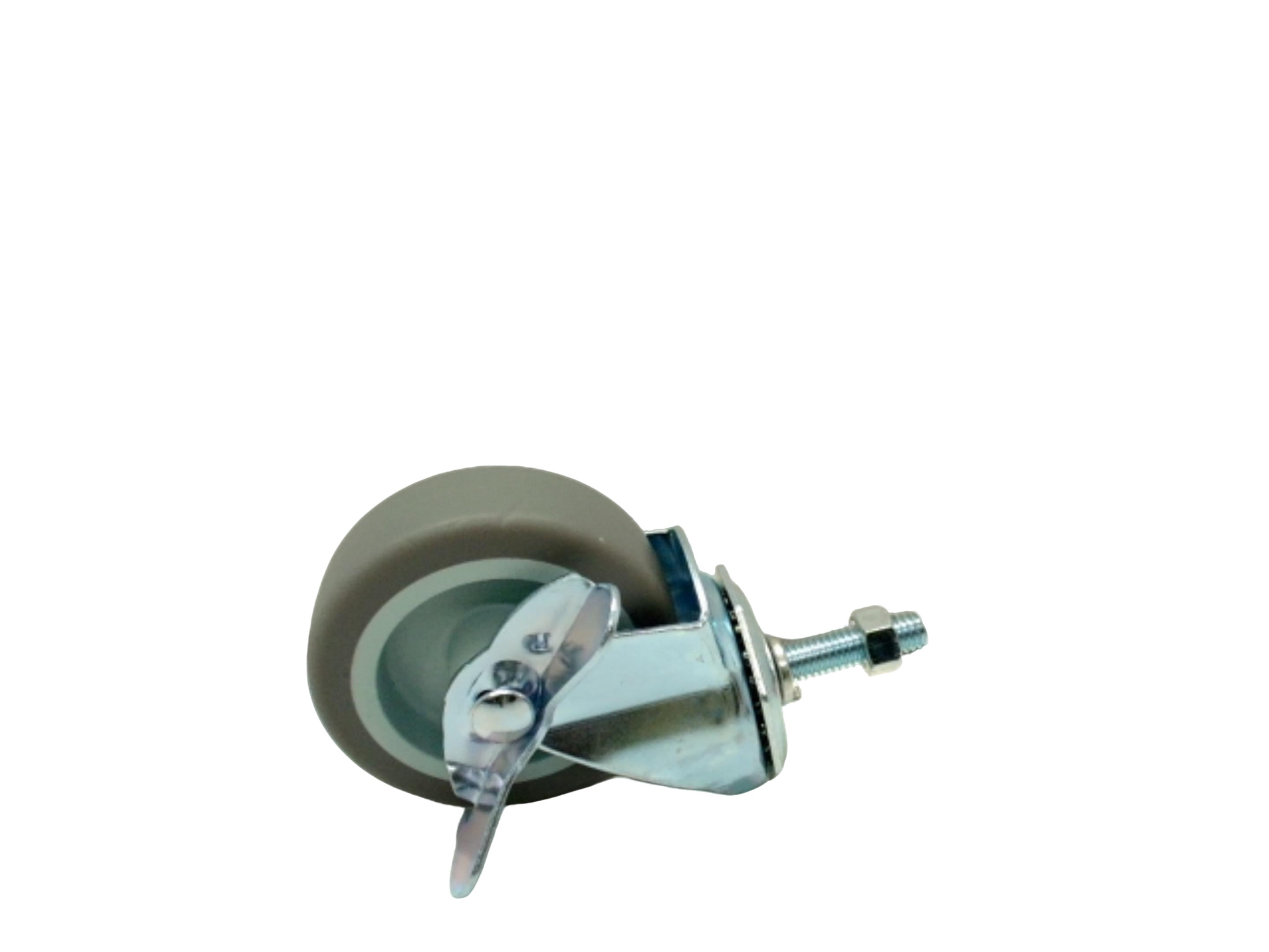 "Grey 3-Inch Side Lock Caster Wheels 4-Pack"