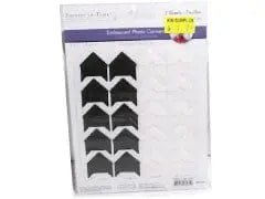 3/4" Embossed Photo Corner White&Black - Brantford Surplus